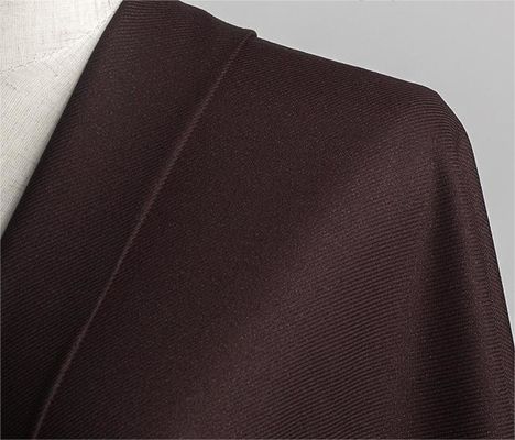 Slight Elasticity 465GSM  Glossy Fabric Metal Wire TR Fabric For Suit