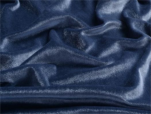 160CM Slate Blue Velvet Fabric Slight Elasticity Velour Stretch Velvet Upholstery For Outerwear