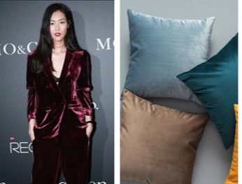 160CM Slate Blue Velvet Fabric Slight Elasticity Velour Stretch Velvet Upholstery For Outerwear