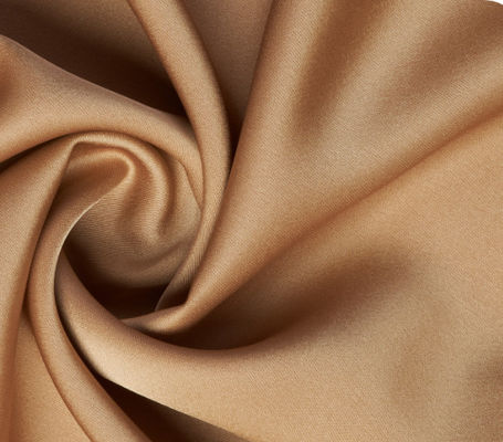 Brown 150cm Polyester Modal Satin Fabric Imitation Acetate Silk Good Drape Glossiness