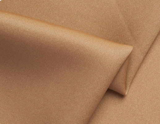 Brown 150cm Polyester Modal Satin Fabric Imitation Acetate Silk Good Drape Glossiness