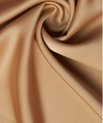 Brown 150cm Polyester Modal Satin Fabric Imitation Acetate Silk Good Drape Glossiness
