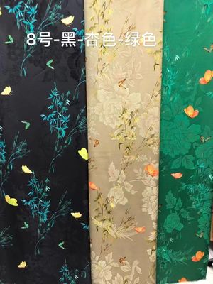 Autumn Season Jacquard Jersey Fabric Floral Multi Color Lightweight Butterfly Pattern
