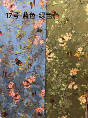 Autumn Season Jacquard Jersey Fabric Floral Multi Color Lightweight Butterfly Pattern