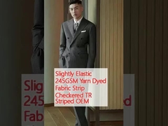 Sedikit Elastis 245GSM Benang Kain Diwarnai Strip Karet TR Striped OEM