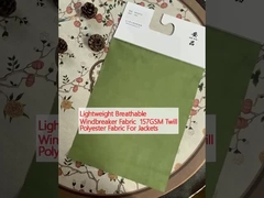 Kain Windbreaker Ringan Bernafas 157GSM Twill Polyester Kain Untuk Jaket