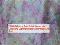 62GSM Graphic Print Fabric Composite Graphene Digital Print Fabric Handfeel Anti Static