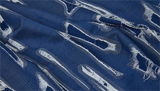 300GSM 148CM Textile Art Contemporary Craft Fabric Imitation Denim Jacquard